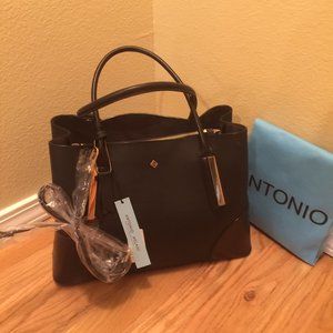 Antonio Melani Black Bag w/Crossbody Strap  NWT